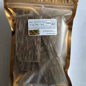 Assam Agarwood Chip, Grade AAA, 100% Natural Agarwood, 100g