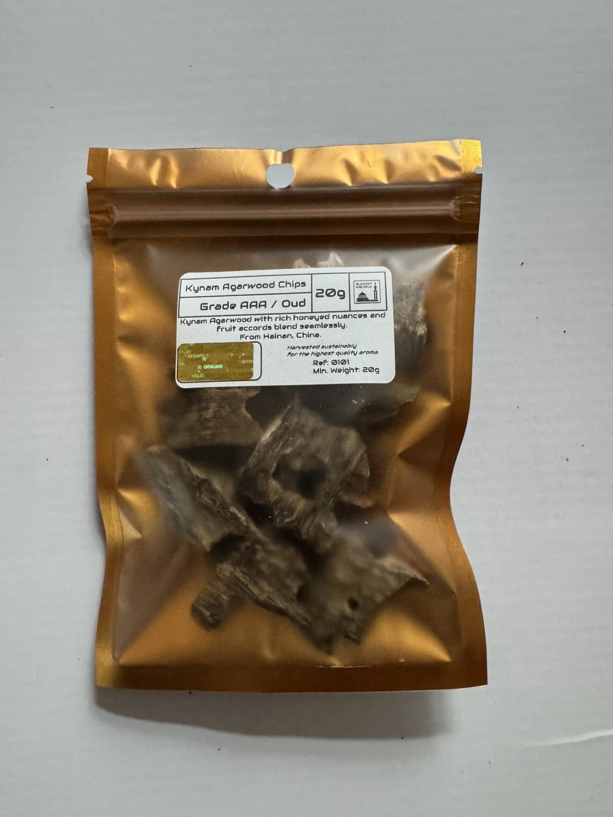 Kynam Kinam Kyara Agarwood Chips Grade AAA Oud 20g Natural