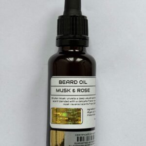 Beard Oil Musk Rose 30ml - Natural Beard Softener, Moisturising Grooming Oil