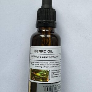 Beard Oil Neroli Cedarwood, 30ml, Natural Beard Softener Moisturise Grooming Oil