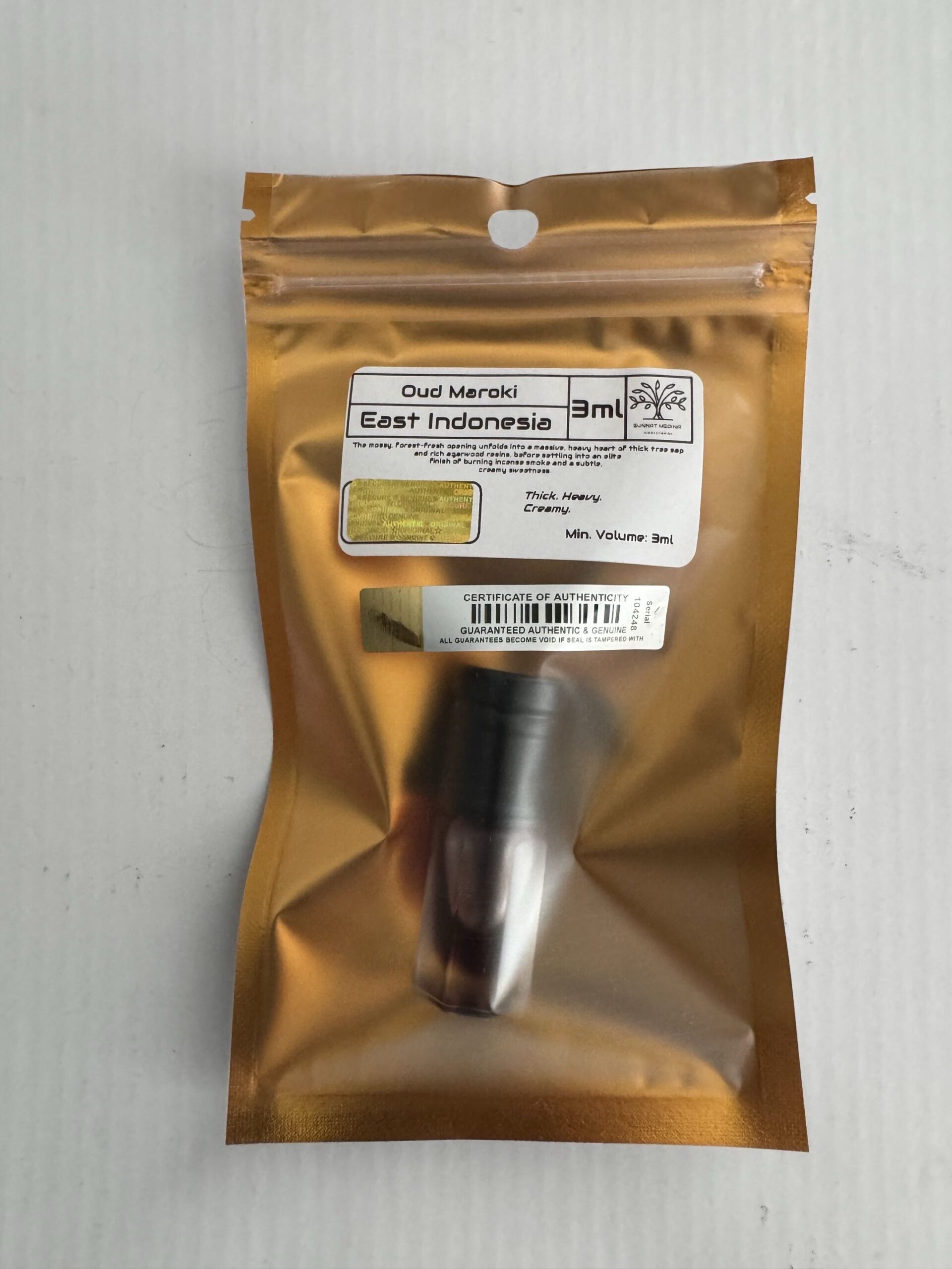 Oud Moroky Maroke Maroki 3ml Perfume Oil Incense Resinous (Indonesia)