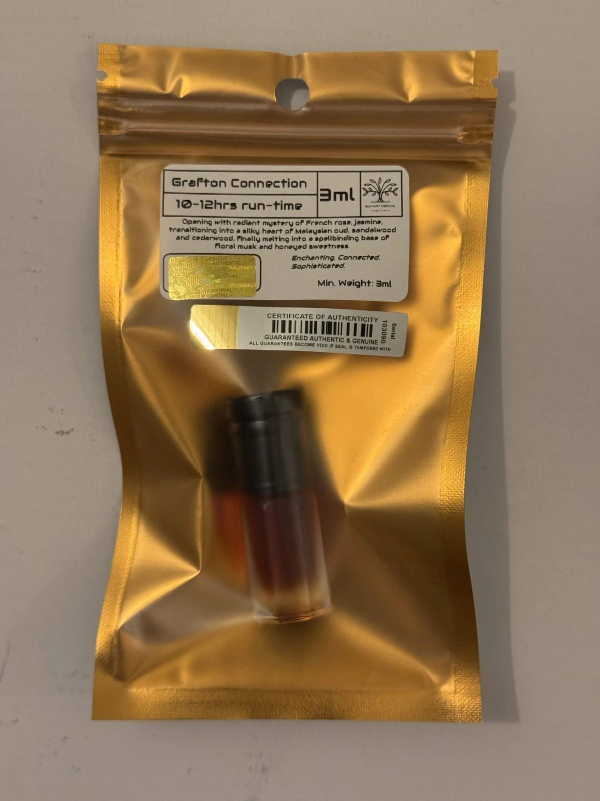 Grafton Connection Perfume Oil 3ml Rose Jasmine Oud Floral Musk
