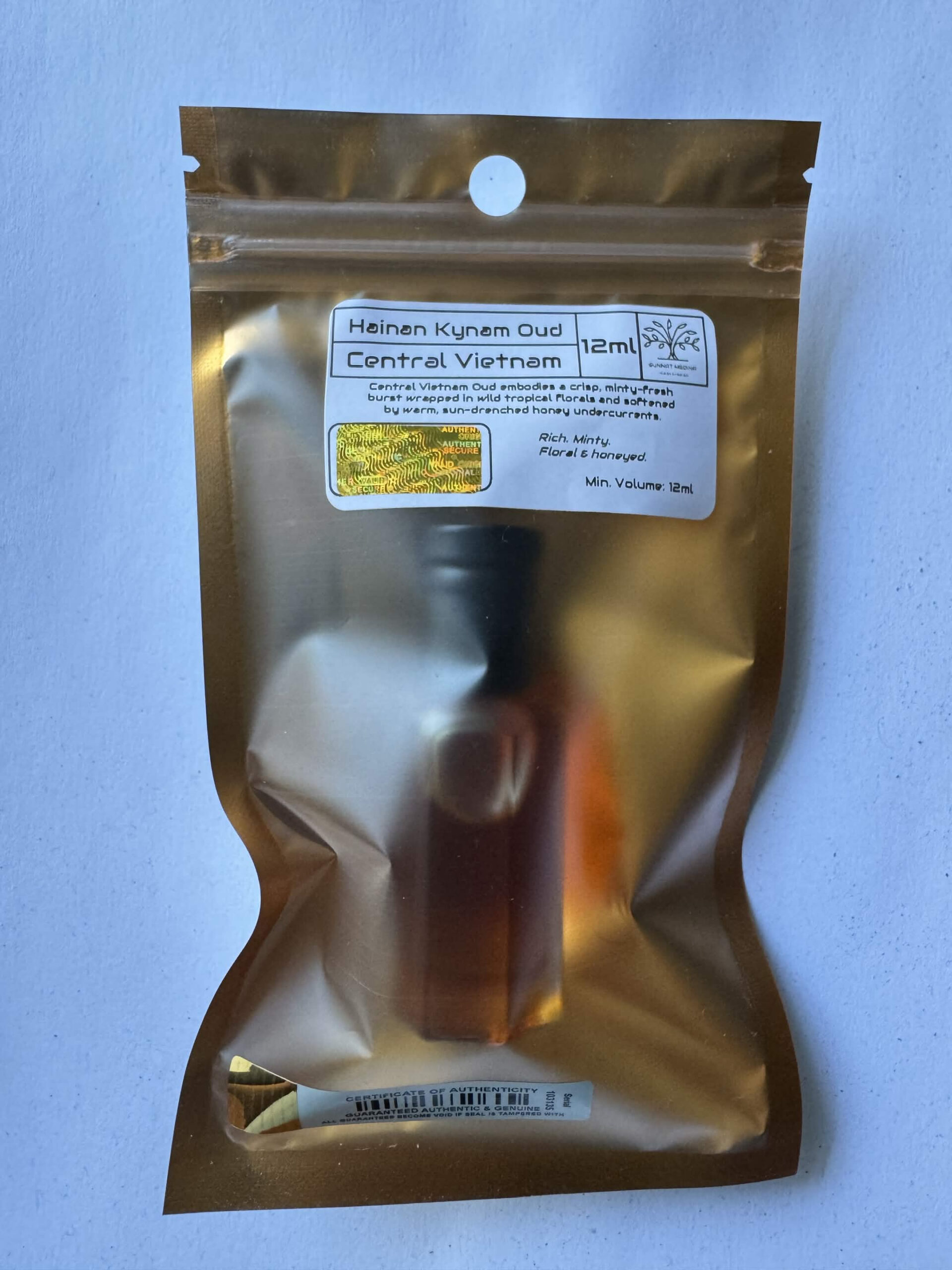 Hainan Kynam Oud Vietnam Pure Natural Agarwood Essential Oil 12ml